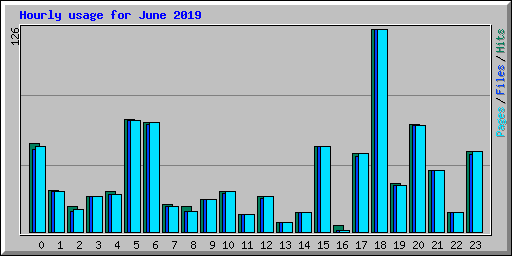 Hourly usage for June 2019