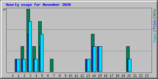 Hourly usage for November 2020