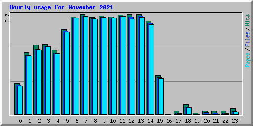 Hourly usage for November 2021