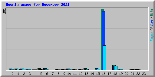 Hourly usage for December 2021