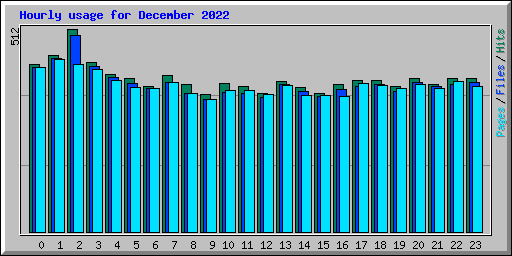 Hourly usage for December 2022