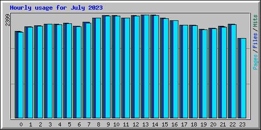 Hourly usage for July 2023