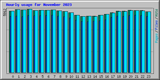 Hourly usage for November 2023