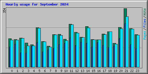 Hourly usage for September 2024
