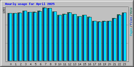Hourly usage for April 2025