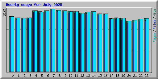 Hourly usage for July 2025