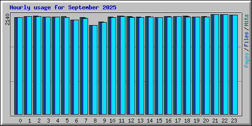 Hourly usage for September 2025